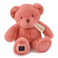 Peluche ours 28 cm polyester collection LE NOUNOURS rose praline