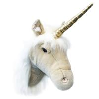 Peluche trophée en acrylique 37x18x35 cm Licorne Fay beige collection Fantastique