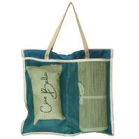 Sac natte de plage et son coussin collection IBIZA 60x176 cm "Ciao Bella" bleu