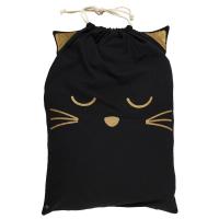 Sac à linge en polyester collection CAT motif chat couleur noir