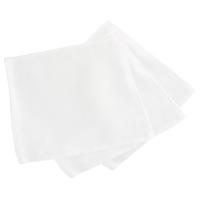 Lot de 3 serviettes de table 45x45 cm HÉLIOS Blanc 100% coton + enduction acrylique