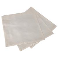 Lot de 3 serviettes de table 45x45 cm HÉLIOS Ecru 100% coton + enduction acrylique