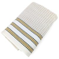 Serviette de toilette 100% coton 50x100cm SANTORINI liteau jaune