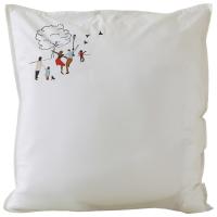 Taie d'oreiller 65x65 cm percale de coton CENTRAL PARK blanc Mascarpone