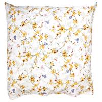 Taie d'oreiller 65x65 cm coton PAPILLONS jaune Moutarde