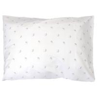 Taie d'oreiller 70x50 cm percale 100% coton ALEX gris Nuage