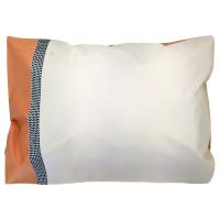 Taie d'oreiller 50x70 cm percale en 100% coton MACASSAR Cognac