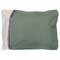 Taie d'oreiller 50x70 cm percale 100% coton NOA vert Kaki