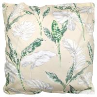 Taie d'oreiller 65x65 cm satin de coton VOYAGE beige Lin