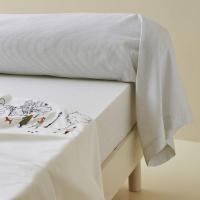 Taie de traversin 185x43 cm percale de coton CENTRAL PARK mascarpone