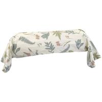 Taie de traversin 240x43 cm percale 100 % coton FÉÉRIE Blanc sauge