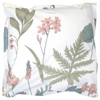 Taie d'oreiller 65x65 cm percale 100% coton FÉÉRIE Blanc sauge