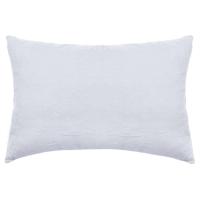 Taie d'oreiller uni 50x70 cm 100% lin lavé SONATE blanc Neige