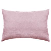 Taie d'oreiller uni 50x70 cm 100% lin lavé effet froissé SONATE rose Rose