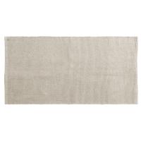 Tapis rectangulaire 70x140 cm pur coton MOOREA beige naturel