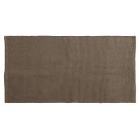 Tapis rectangulaire 70x140 cm pur coton collection MOOREA marron tabac