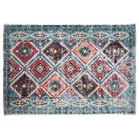 Tapis collection AGRA 120x170 cm motif aztèques bleu et orange