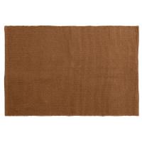 Tapis rectangulaire 60x90 cm pur coton MOOREA marron terre cuite