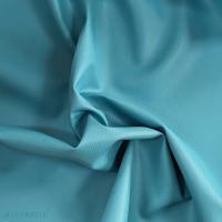 Tissu d'ameublement en simili cuir uni KARIA laize 140 cm laize bleu Turquoise