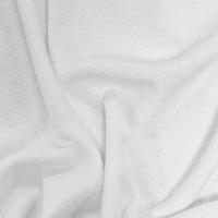 Tissu motif uni collection BAMBOUNETTE en fibre de bambou couleur blanc