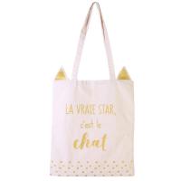Tote Bag chat collection CAT 36x74 cm rose