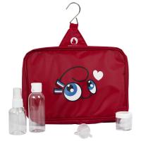 Trousse de toilette et flacons PARIS 2024 rouge motifs Jeux Olympiques 2024 motifs Jeux Olympiques 2024