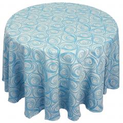 Nappe Carrée 150x150 Cm Jacquard Coton Spirale Bleu Turquoise à Prix  Carrefour