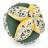 Balle sensorielle 15 cm polyester collection BOH'AIME lion jaune multicolore