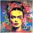 Carré simili 44x44 cm collection KARIA personnage Frida Kahlo multicolore