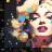 Carré simili 44x44 cm collection KARIA personnage marylin monroe multicolore