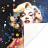 Carré simili 44x44 cm collection KARIA personnage marylin monroe multicolore