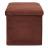 Coffre pouf pliable côtelé 38x38x38 cm collection VICTOR rouge terracotta