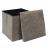 Coffre pouf pliable côtelé 38x38x38 cm collection VICTOR taupe