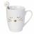 Coffret mug 35 cl en céramique avec cuillère collection CAT personnage chat blanc