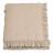 Couverture courtepointe en mousseline de coton 150x150 cm + 5 cm ELZA beige ficelle