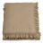 Couverture courtepointe en mousseline de coton 150x150 cm + 5 cm ELZA marron camel