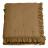 Couverture courtepointe en mousseline de coton 150x150 cm + 5 cm ELZA marron foin