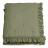 Couverture courtepointe en mousseline de coton 150x150 cm + 5 cm ELZA vert mousse