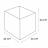 Cube de rangement 30x30x30 cm motif losanges collection BRAID noir 27L