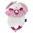 Doudou amusette 30 cm polyester collection LES PETITS FUTÉS lapin rose