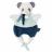 Doudou amusette 30 cm polyester collection LES PETITS FUTÉS panda vert