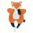 Doudou amusette 30 cm polyester collection LES PETITS FUTÉS renard orange