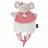 Doudou amusette 30 cm polyester collection LES PETITS FUTÉS souris rose