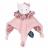 Doudou boule 25 cm polyester collection LES PETITS FUTÉS chat rose