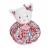 Doudou boule 25 cm polyester collection LES PETITS FUTÉS chat rose