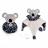 Doudou boule 25 cm polyester collection LES PETITS FUTÉS koala gris