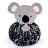 Doudou boule 25 cm polyester collection LES PETITS FUTÉS koala gris