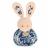 Doudou boule 25 cm polyester collection LES PETITS FUTÉS lapin blanc