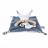 Doudou histoire 25 cm polyester collection LES PETITS FUTÉS ours bleu