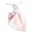 Doudou lapin 10 cm polyester collection J'AIME MON DOUDOU rose et blanc